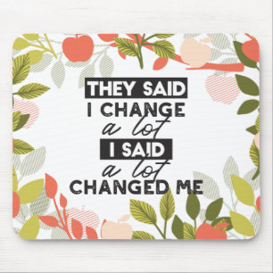Change Quotes with Apple Fruit Tree Pattern Mouse Mat