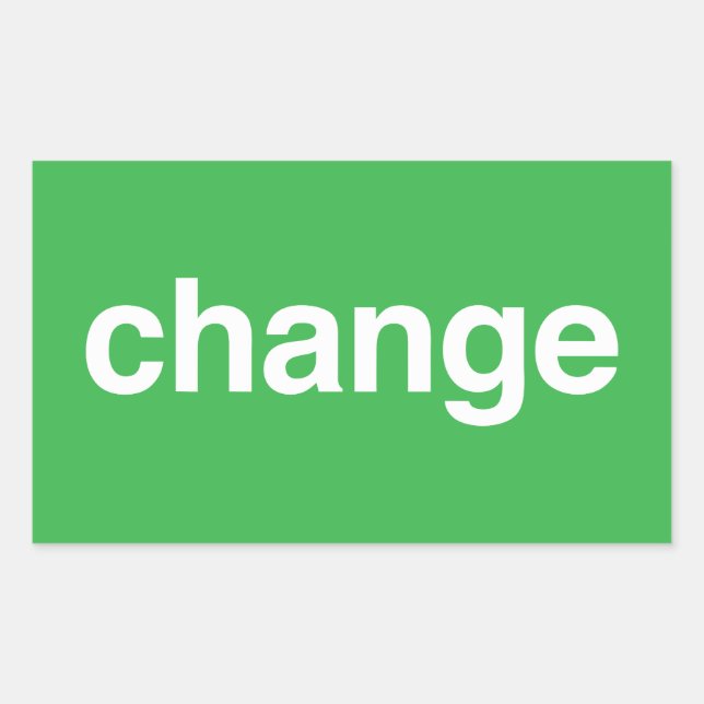 Change Rectangular Sticker (Front)