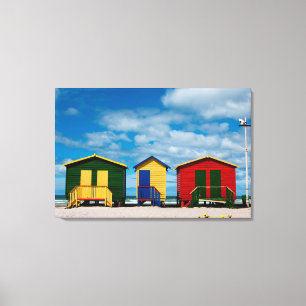 Change Rooms. Muizenberg Beach, Cape Town Canvas Print