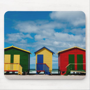 Change Rooms. Muizenberg Beach, Cape Town Mouse Mat