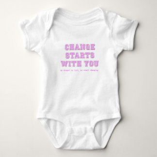 Change Starts With You Diaper Funny Romper Baby Bodysuit