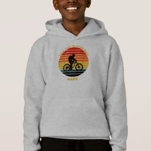 Change Text Add Name Retro Sunset Bike Rider      