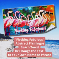 Change Text, Flocking Fabulous, Abstract Flamingos