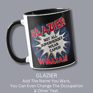Change Text, GLAZIER Not All Superheroes Mug