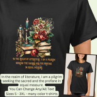 Change Text, Gothic Books & Candles,  Quote, Black