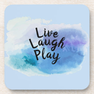 Change Text Live Laugh Play Inspire Motivate Quote Coaster