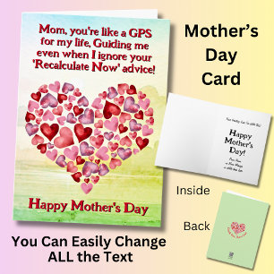 Change Text, Mum, you're like a GPS for life Card