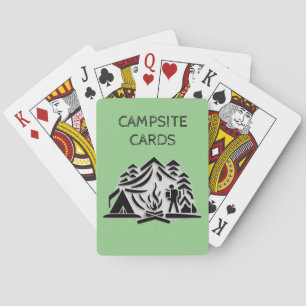 Change Text Name Camping Logo Icon Playing Cards