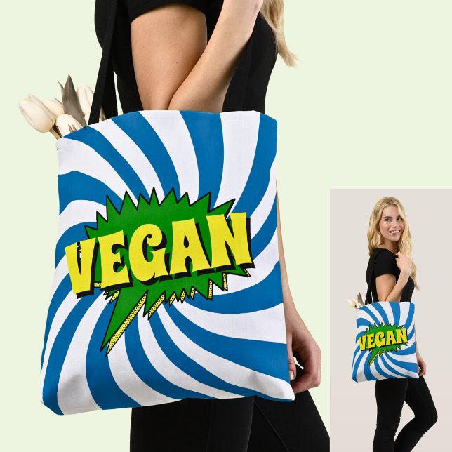 Change Text or Add Name Comic Book Style Swirl   Tote Bag (Creator Uploaded)