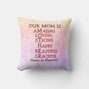 Change Text, Our Mum Is MOTHER Words, Add Names Cushion