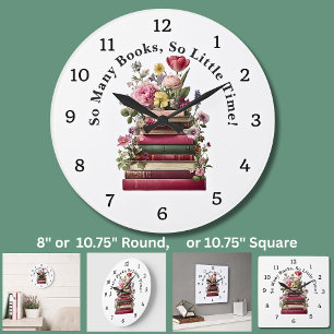 Change Text, So Many Books, So Little Time Large Clock