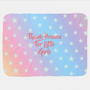 Change Text, Thank Heaven For Little Girls  Baby Blanket