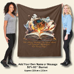 Change Text, The Action Unfolds In Your Mind, Book Fleece Blanket<br><div class="desc">You Can Change Any Text - Add a Name etc. - - see my store for lots more great Dragon Lair Gifts.</div>