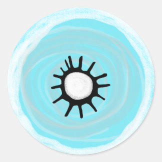 CHANGE THE BACKGROUND FOR NEW FUN POPPY!!!! CLASSIC ROUND STICKER