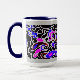 Change the Color Wacky Retro Swirl Mug
