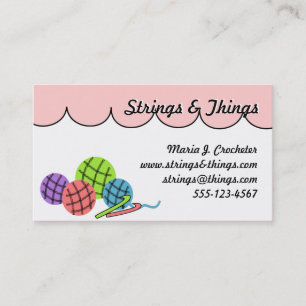 Change the colour - crochet yarn balls Business Business Card