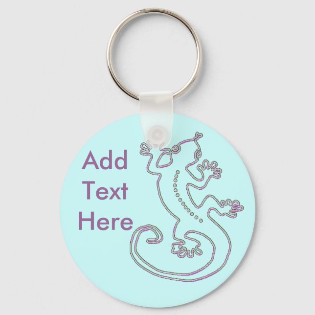 Change the Colour Gecko 2 pink Key Ring (Front)
