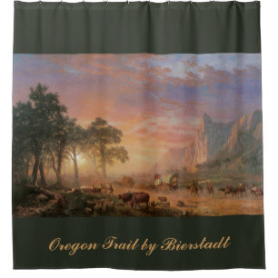 Change the Colour! Oregon Trail by Bierstadt Shower Curtain