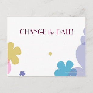 CHANGE the Date 90th Birthday Party Announcement Postcard