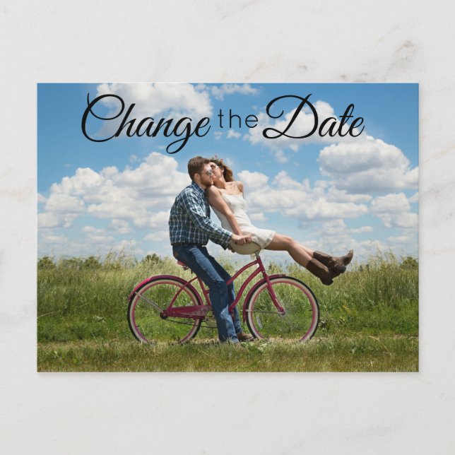 Change the Date Add Your Own Image Postcard (Front)
