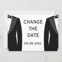 Change The Date Black And White Gay Wedding
