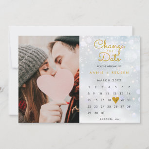 Change the Date Calendar New Plan Photo Save The Date