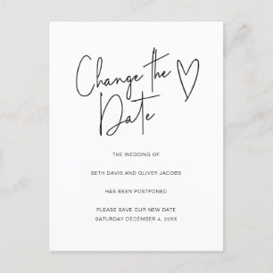 Change the Date Change of Plans Simple Invitation