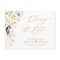 Change the Date Gold Script Green and White Floral