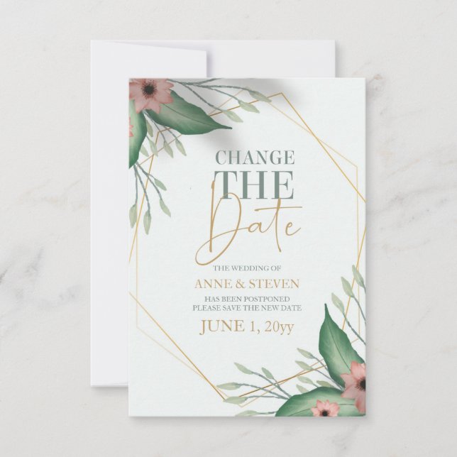 Change the Date Postponement Announcement (Front)