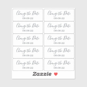 Change the Date Wedding Labels 0.8" x 2"
