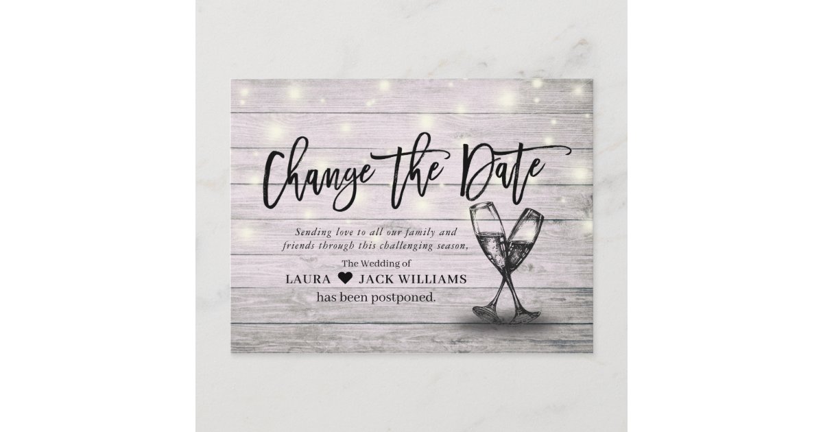 Change The Date Wedding Postponement Rescheduled