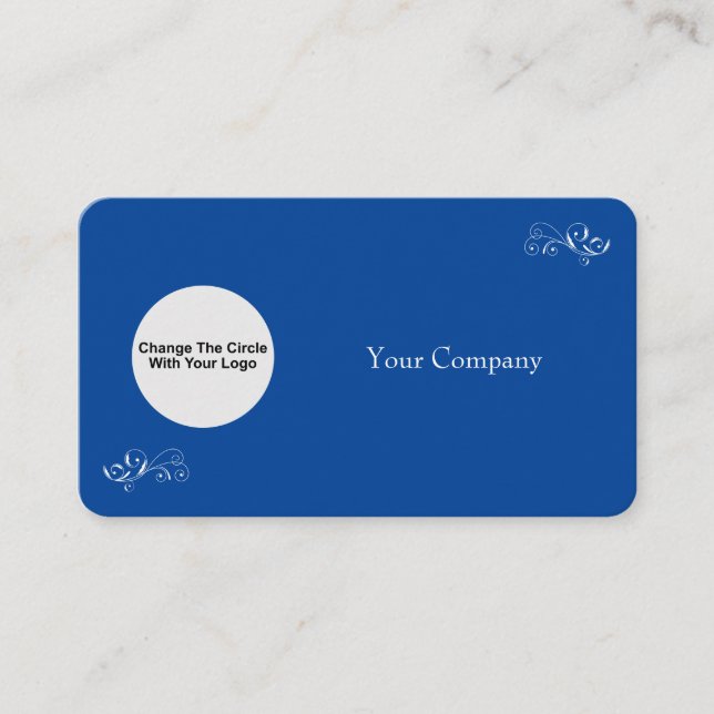 Change The Objects With Your Company Name and Logo Business Card (Front)