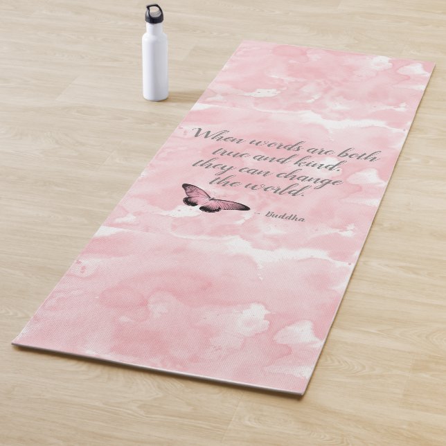 Change the World Buddha Quote  Yoga Mat (In Situ)