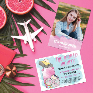 Change the World Photo Graduation Announcement