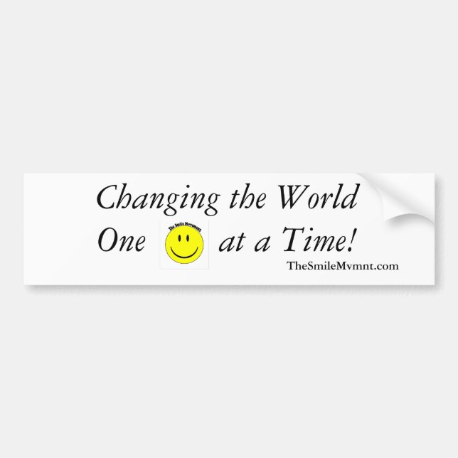 Change the World Smile Movement Bumper Sticker (Front)