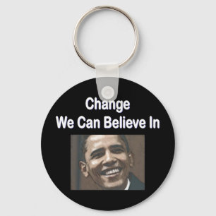 "Change We Can Believe In" Black Keychain