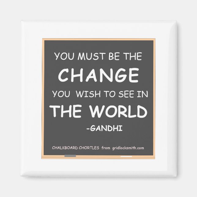 Change-World-Gandhi Magnet (Front)