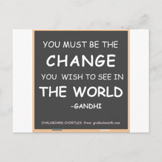 Change-World-Gandhi Postcard