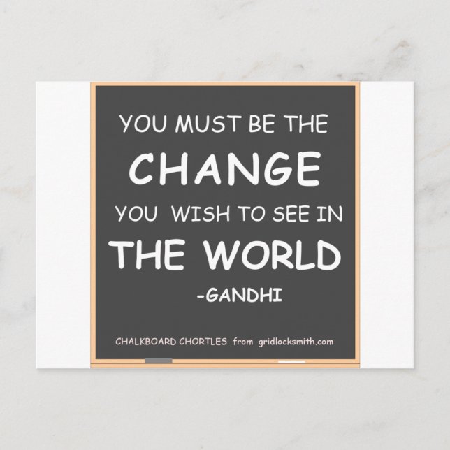 Change-World-Gandhi Postcard (Front)