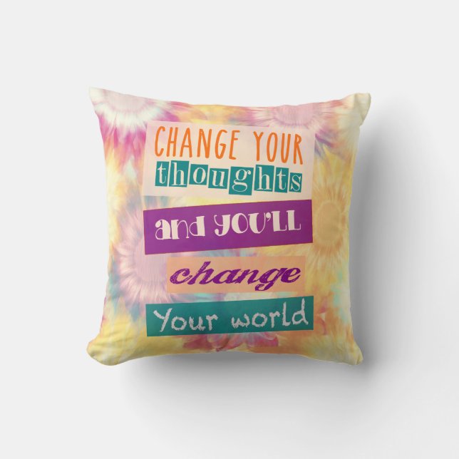 Change your thoughts and you change your world cushion (Front)