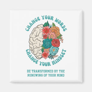 CHANGE YOUR WORDS Change Your Mindset Christian Magnet