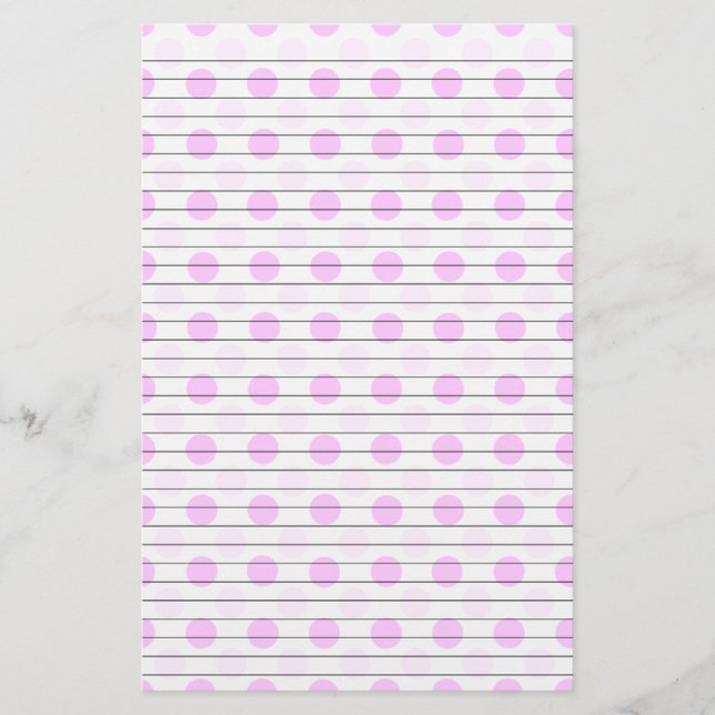 Changeable Colour Dot Stationery w/optional lines (Front)
