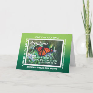  changeable date anniversary recovery slogan card