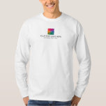Changeable Design & Colour Mens Modern Template T-Shirt<br><div class="desc">Your Text Name Upload Photo Design Business Logo Here Customisable Design & Colour Trendy Template Elegant Modern Mens Black & White Long Sleeve T-Shirt.</div>