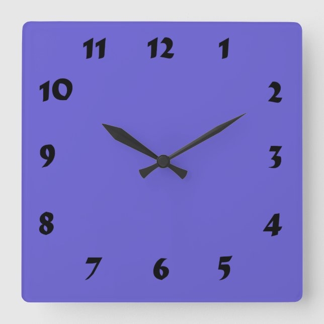 Changeable Numbered Cornflower Blue Clock (Front)