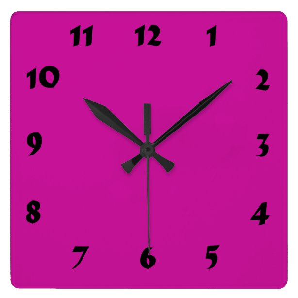 Hot Pink Wall Clocks Zazzle UK