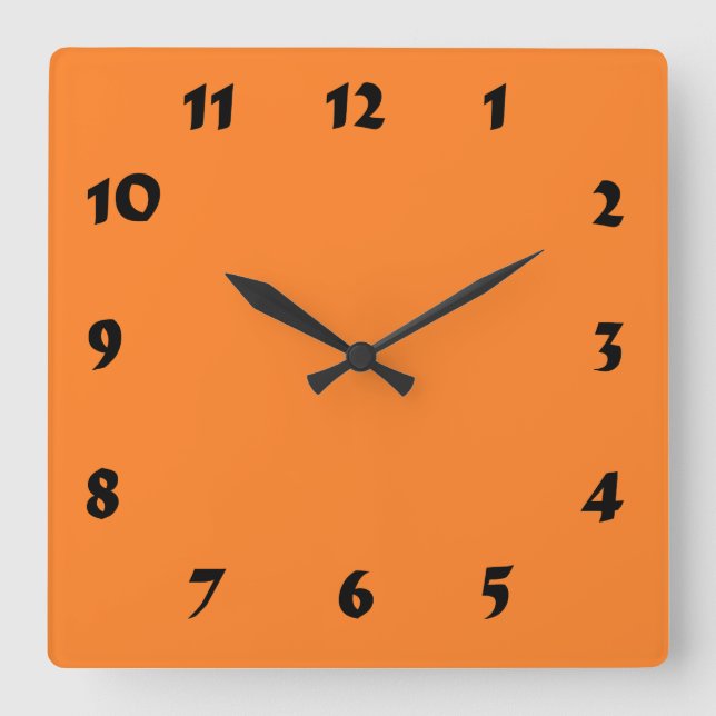 Changeable Numbered Orange Clock (Front)