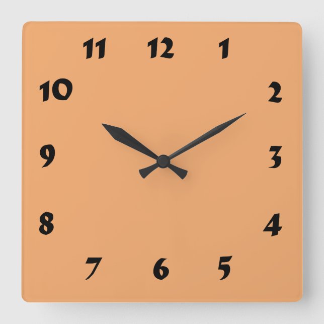 Changeable Numbered Orange Clock (Front)