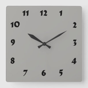 Changeable Numbered Pastel Grey Clock