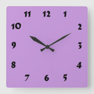 Changeable Numbered Pastel Lavender Clock